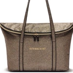 Victoria Secret Tote Bag Gold